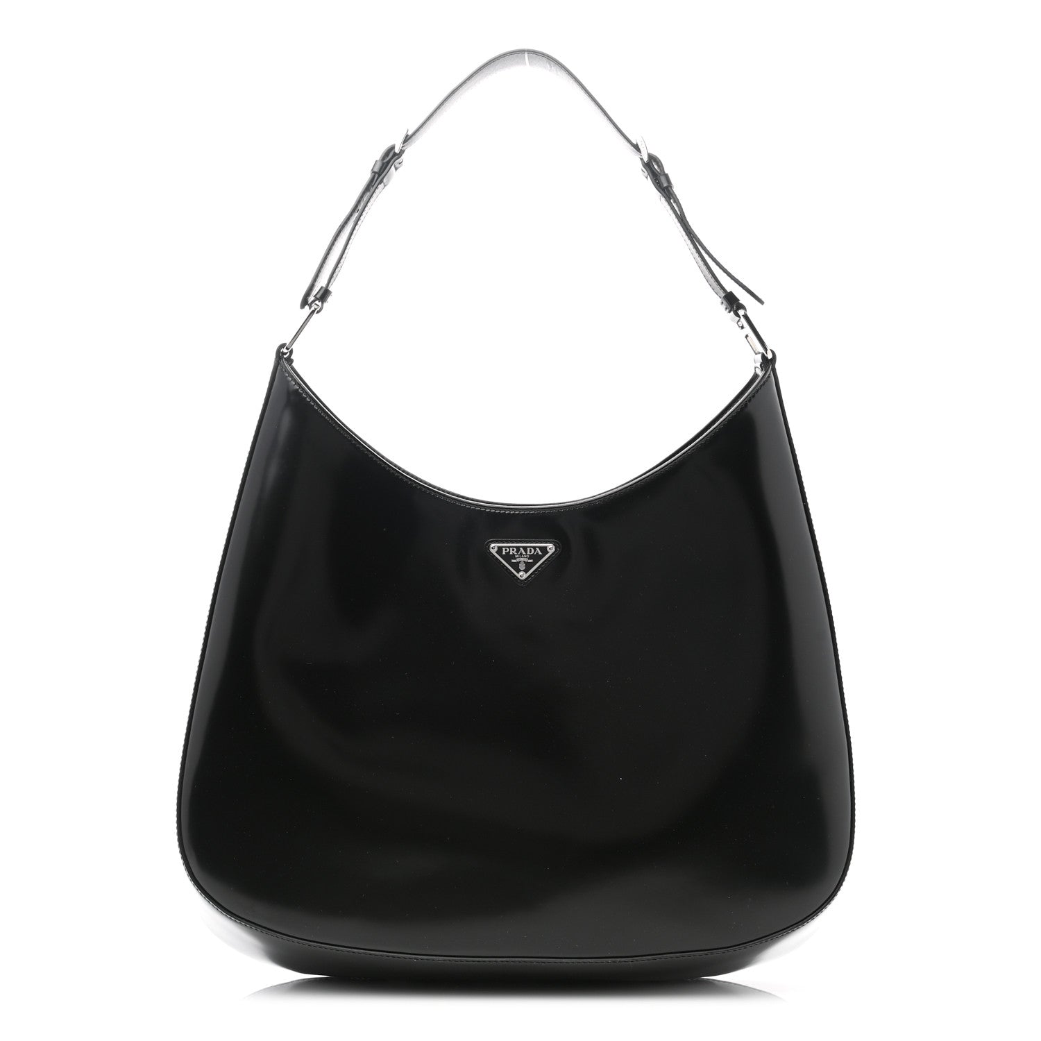 Prada Spazzolato Maxi Cleo Adjustable Strap Shoulder Bag Black 1 of 10