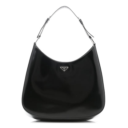 Prada Spazzolato Maxi Cleo Adjustable Strap Shoulder Bag Black 1 of 10