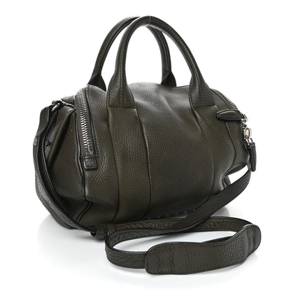 Alexander Wang Pebbled Lambskin Rocco Khaki Nickel Hardware 2 of 4