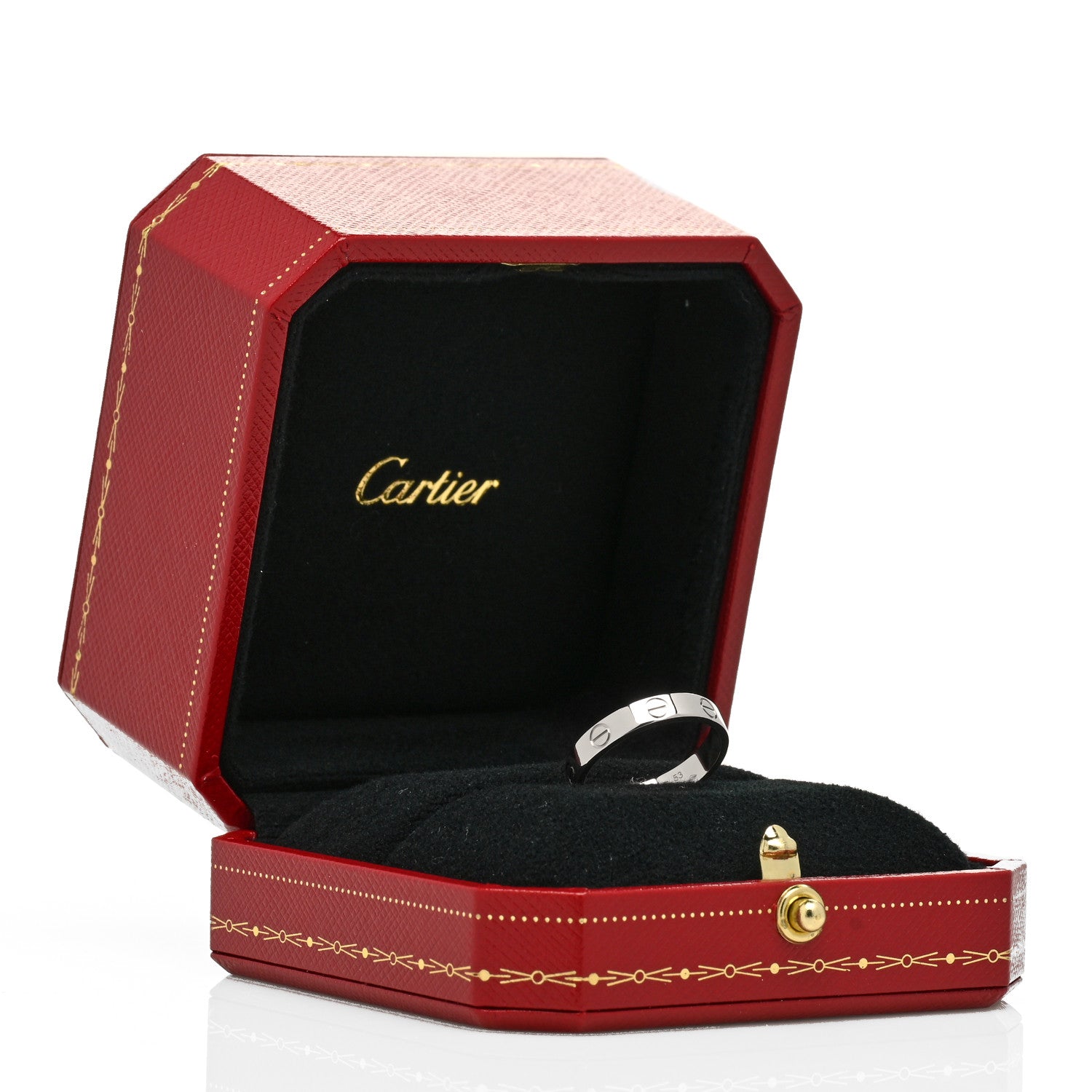 Cartier 18K White Gold 3.5mm LOVE Wedding Band Ring 53 6.25 5 of 5