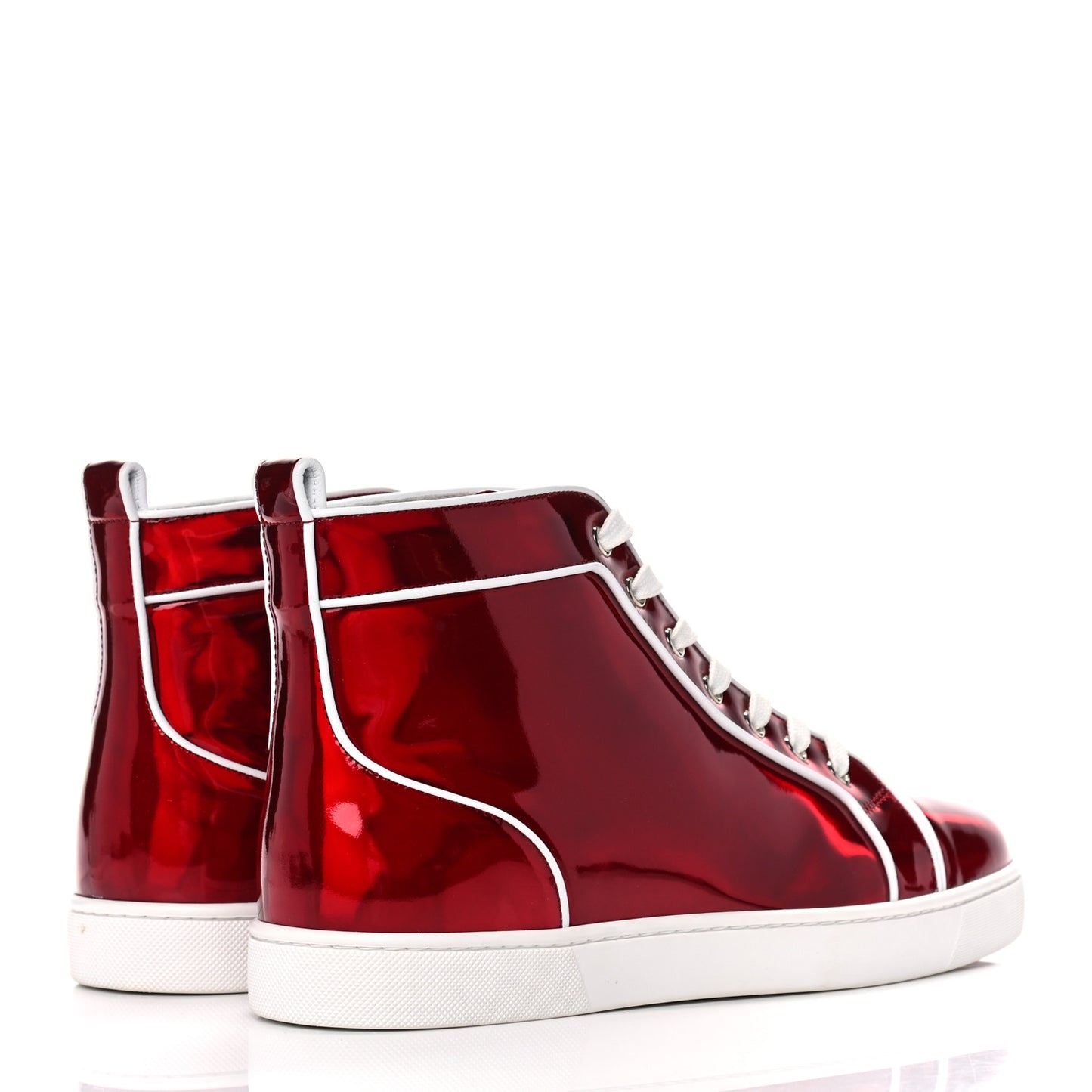 Patent Mens Louis Orlato Flat Sneakers 42 Red