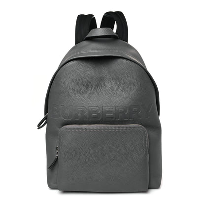 Burberry Calfskin Logo Embossed Backpack Charcoal Grey 1 of 9