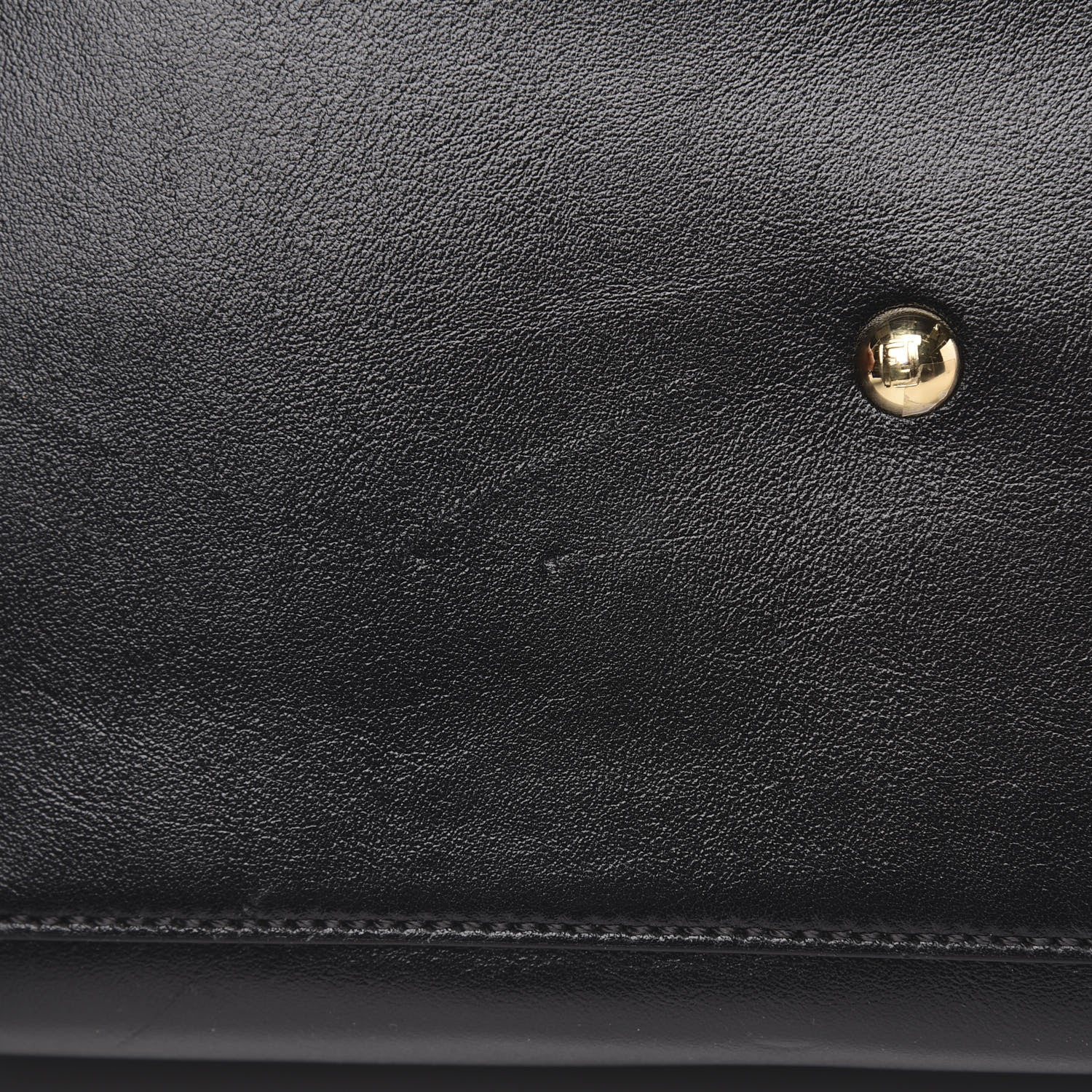 Fendi Vitello Glacier Medium FF Tote Black 9 of 11