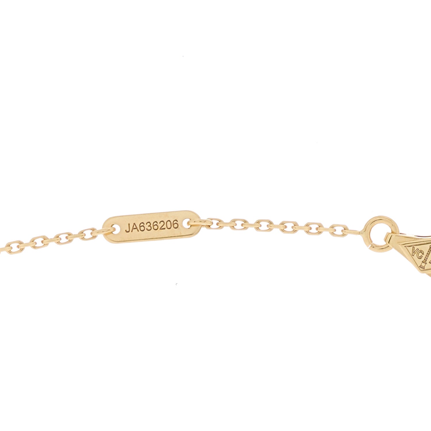 Van Cleef & Arpels 18K Yellow Gold Mother of Pearl Sweet Alhambra Pendant Necklace 4 of 4
