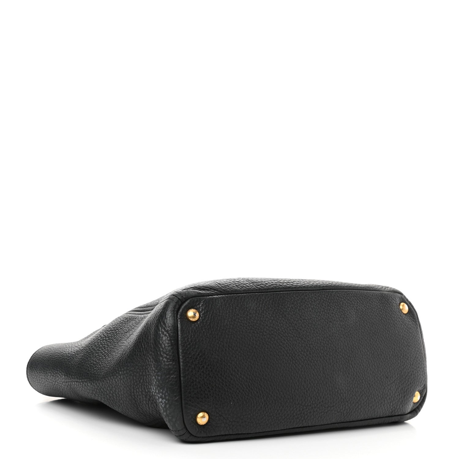 Prada Vitello Daino Side Pocket Tote Black 3 of 15