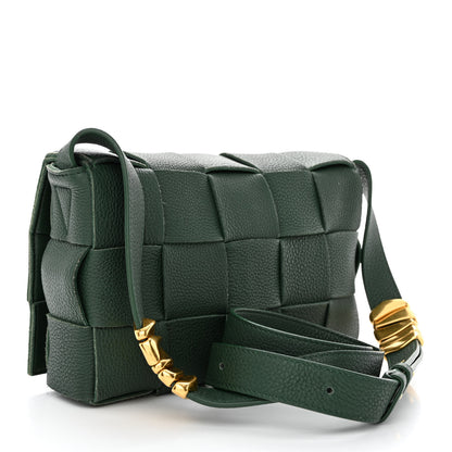 Bottega Veneta Grained Calfskin Maxi Intrecciato Cassette Crossbody Bag Raintree Green 3 of 11