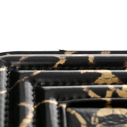 Chanel Calfskin Crocodile Embossed Graffiti Cocodile Medium Boy Flap Black Gold 16 of 16