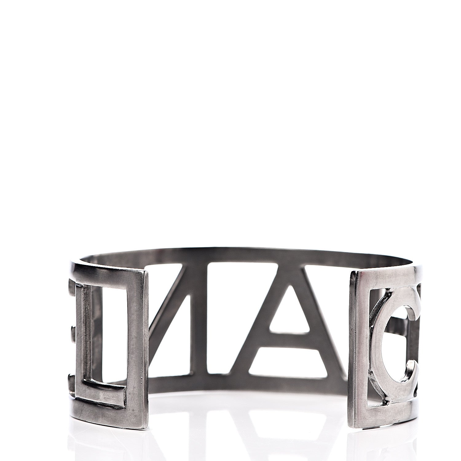 Chanel Metal Logo Cuff Silver 2 of 3