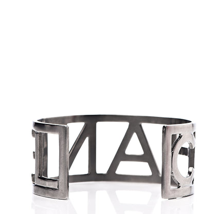 Chanel Metal Logo Cuff Silver 2 of 3