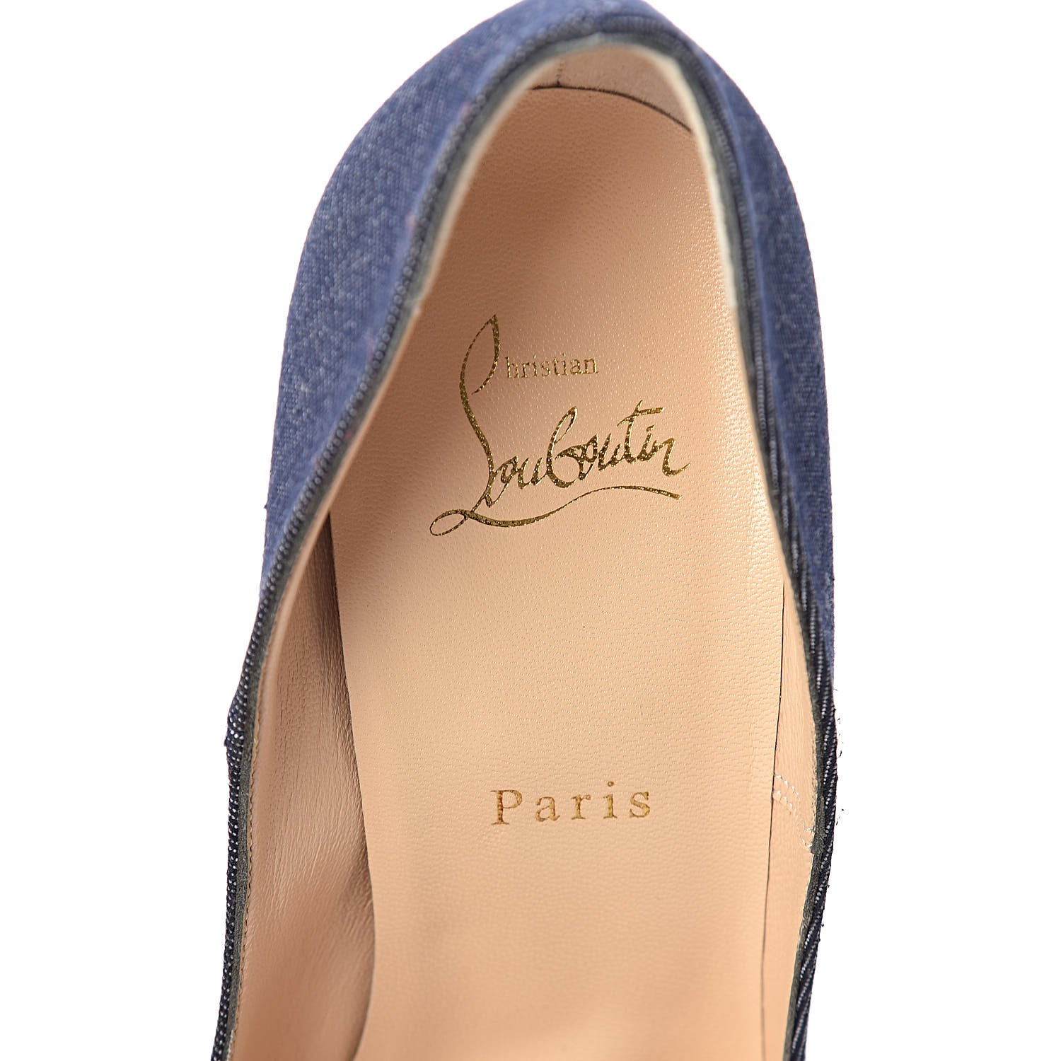 Christian Louboutin Denim Jazz Calf So Kate 120 Pumps 40 Blue Pompadour 7 of 9