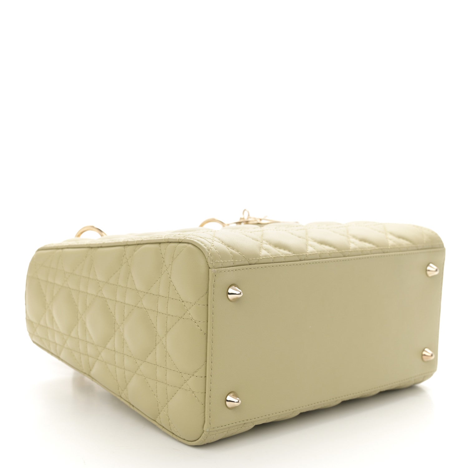 Christian Dior Lambskin Cannage Medium Lady Dior Pastel Peyote Green 4 of 11