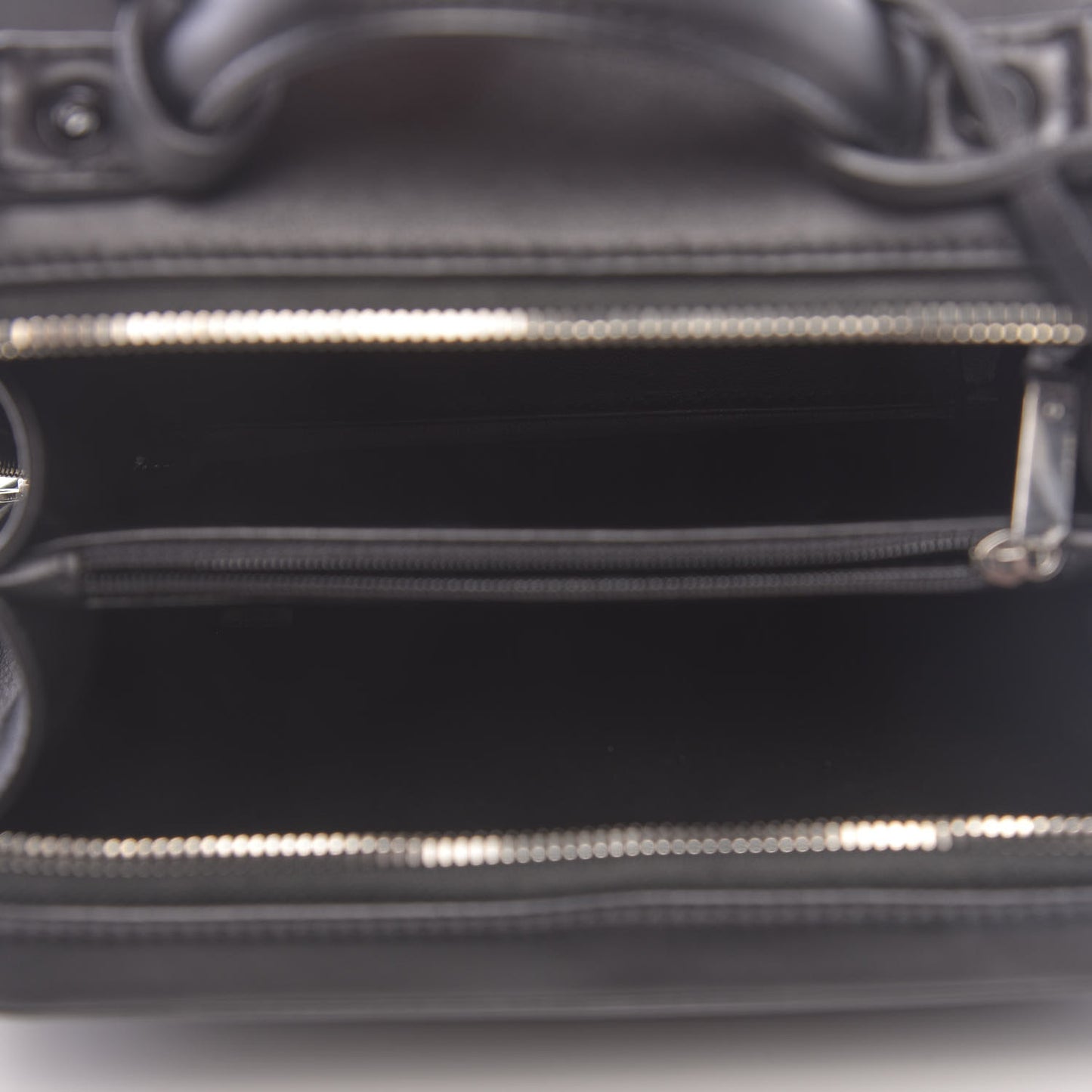 Calfskin Quilted Medium CC Filigree Vanity Case Black