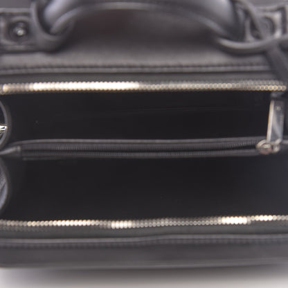 Chanel Calfskin Quilted Medium CC Filigree Vanity Case Black 5 of 12