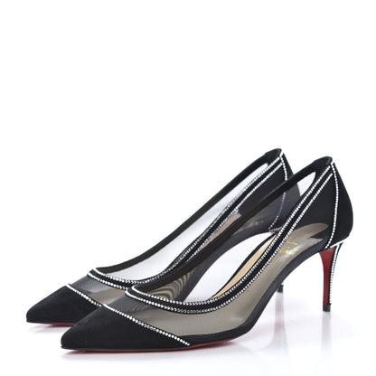 Christian Louboutin Veau Velours Crystal Rete Galativi 70 Pumps 37.5 Black 3 of 8