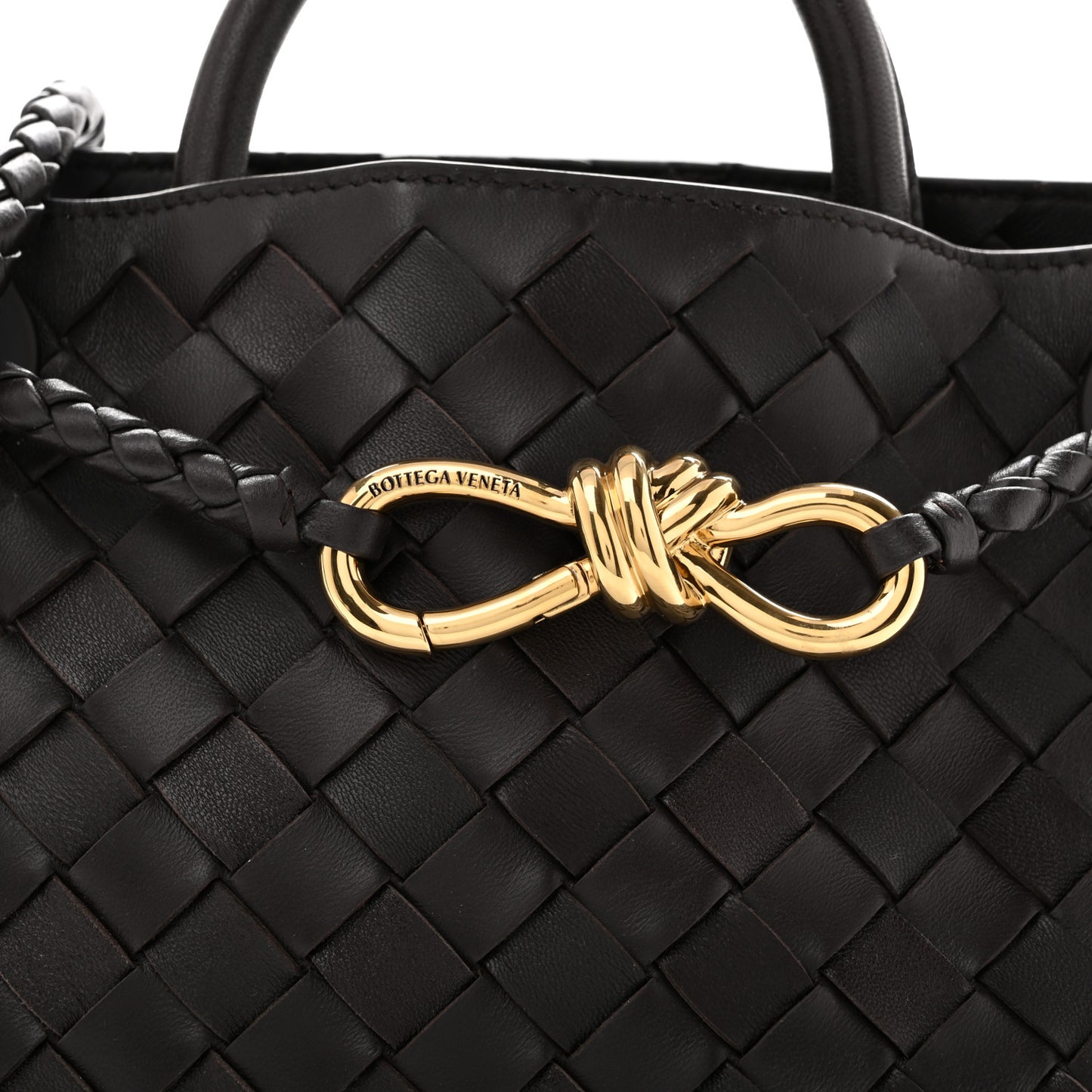 Nappa Intrecciato Small Andiamo Shoulder Bag Fondant