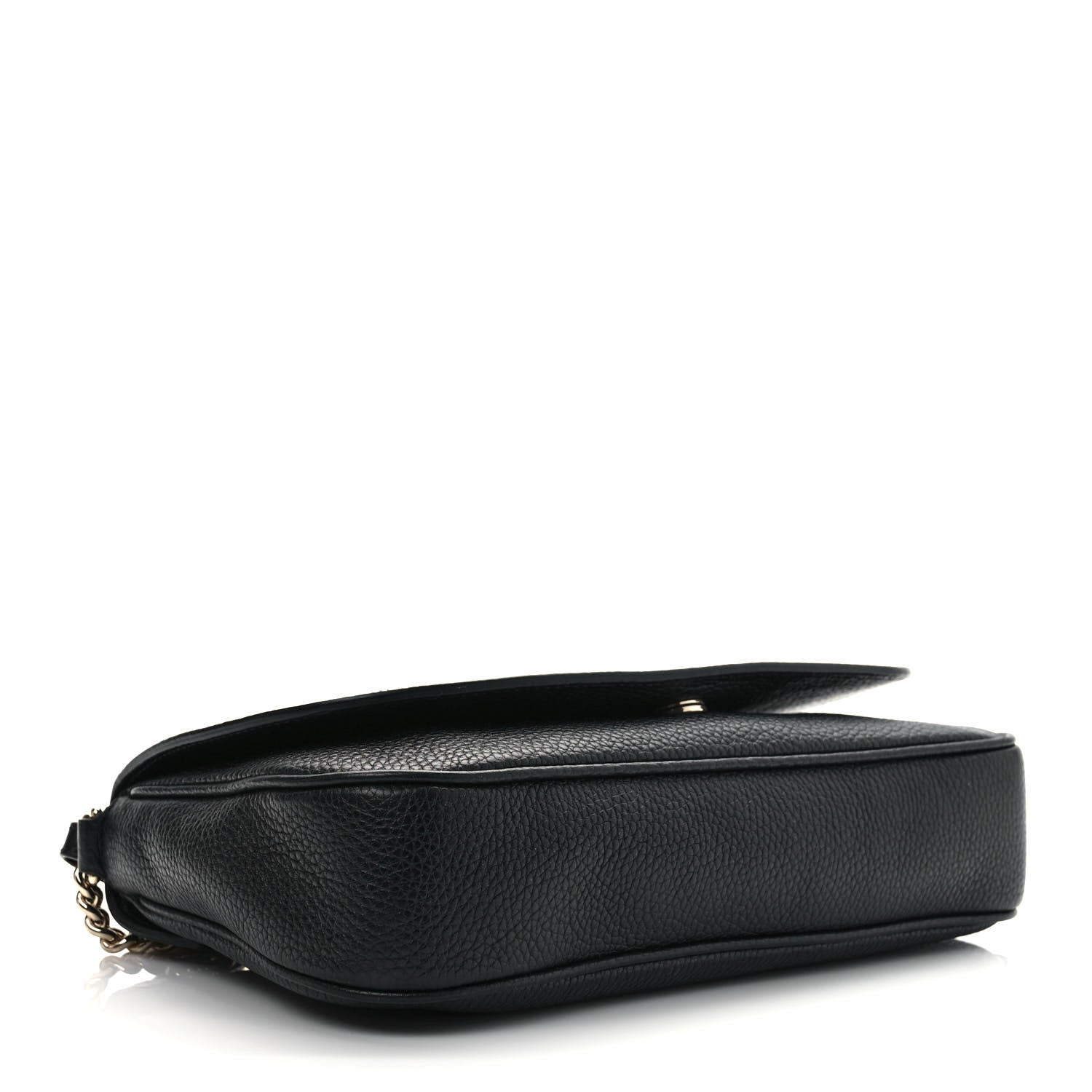 Gucci Pebbled Calfskin Medium Soho Flap Crossbody Black 4 of 11