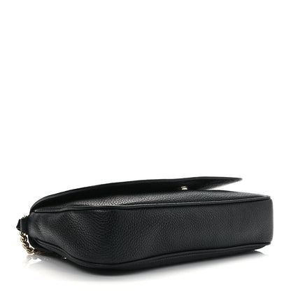 Gucci Pebbled Calfskin Medium Soho Flap Crossbody Black 4 of 11