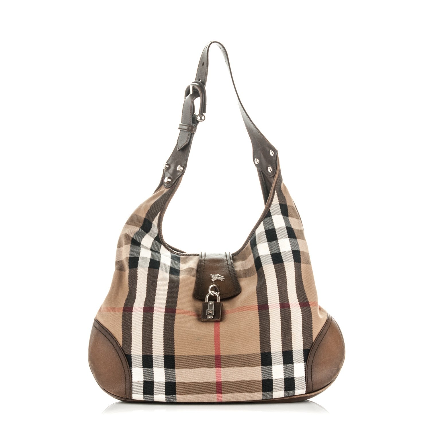Burberry House Check Brooke Hobo Brown 1 of 8