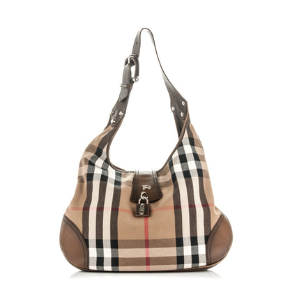 Burberry House Check Brooke Hobo Brown 1 of 8