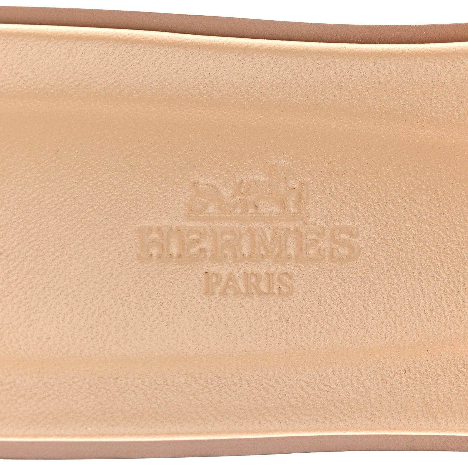 Hermes Box Calfskin Oran Sandals 37.5 Beige Nude 7 of 8