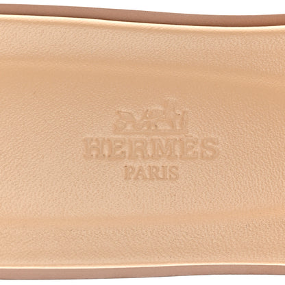 Hermes Box Calfskin Oran Sandals 37.5 Beige Nude 7 of 8
