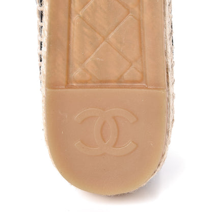 Chanel Lambskin CC Espadrilles 37 Black 8 of 11