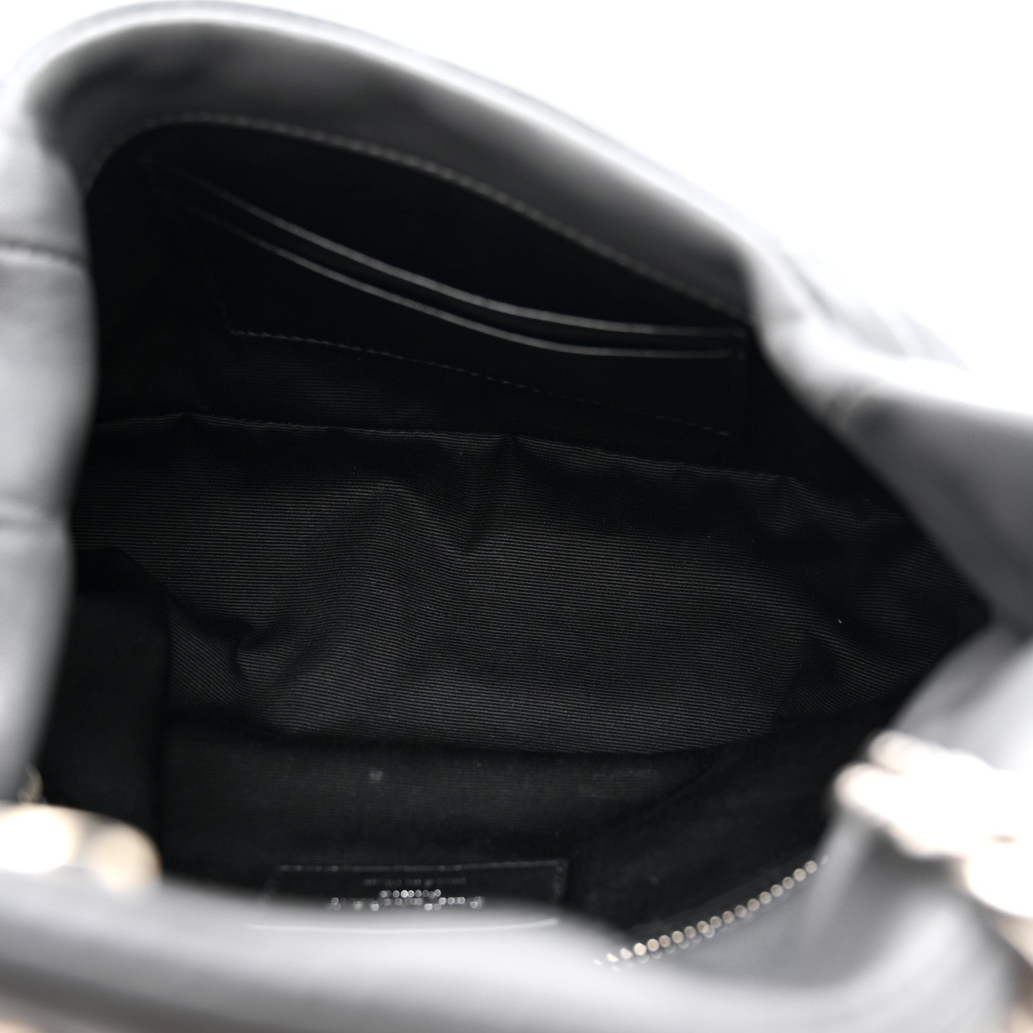 Saint Laurent Lambskin Quilted Toy Loulou Puffer Monogram Chain Satchel Storm 5 of 12
