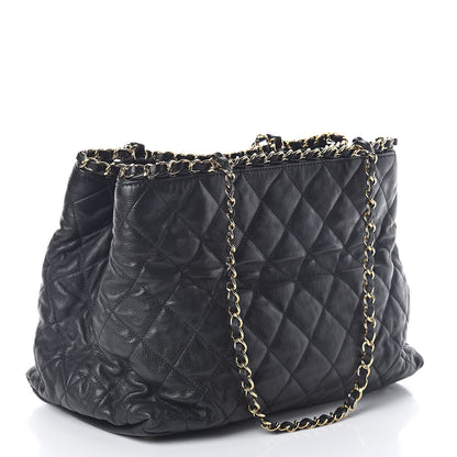 Chanel Calfskin Quilted Small Chain Me Tote Black 3 of 8