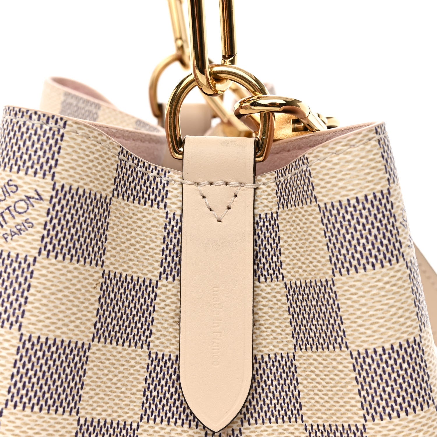 Louis Vuitton Damier Azur Braided Neonoe BB Pink 7 of 11