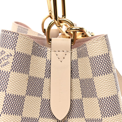 Louis Vuitton Damier Azur Braided Neonoe BB Pink 7 of 11