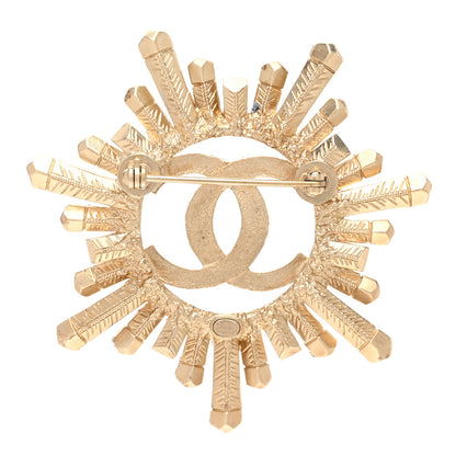 Chanel Crystal Baguette CC Brooch Light Gold 3 of 5