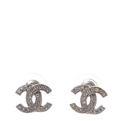 Chanel Crystal CC Earrings Silver 1 of 5
