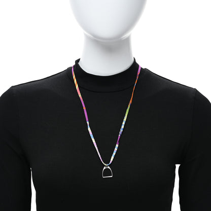 Hermes Silk Tourbillon de Couleurs Necklace Multicolor 3 of 5