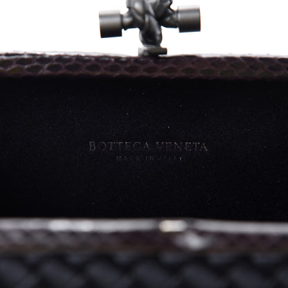 Bottega Veneta Satin Intreccio Impero Ayers Knot Clutch Black 6 of 6