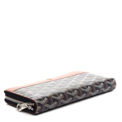 Goyard Goyardine Matignon Zip Around GM Wallet Black Gold 4 of 7