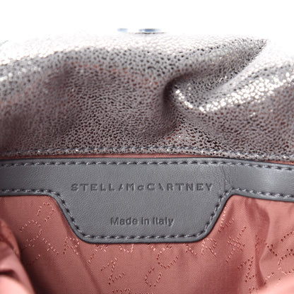 Stella McCartney Metallic Shaggy Deer Degrade Mini Falabella Fold Over Tote Taupe Gold Silver 9 of 11