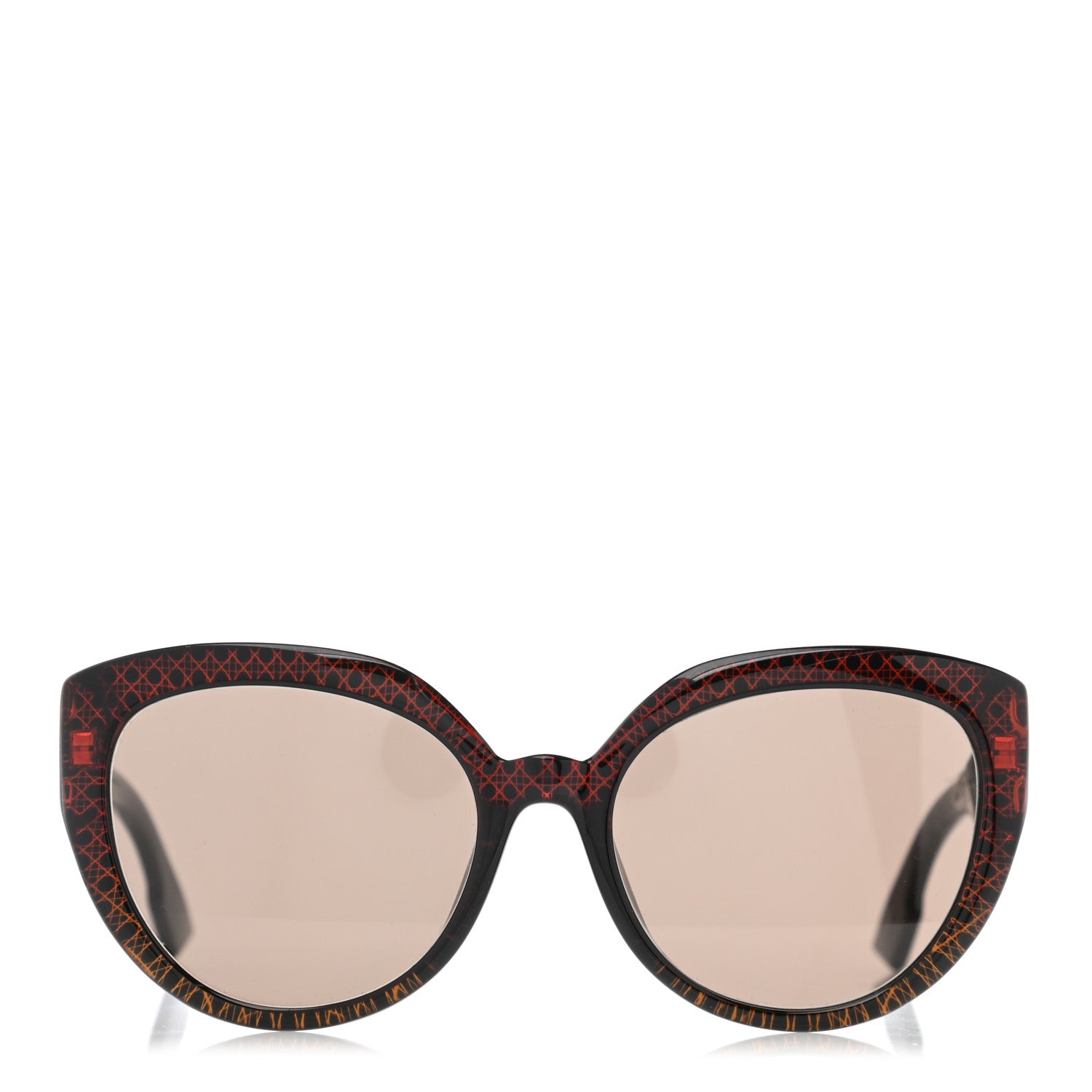 Christian Dior Acetate DDiorF Cat Eye Sunglasses Brown 2 of 8