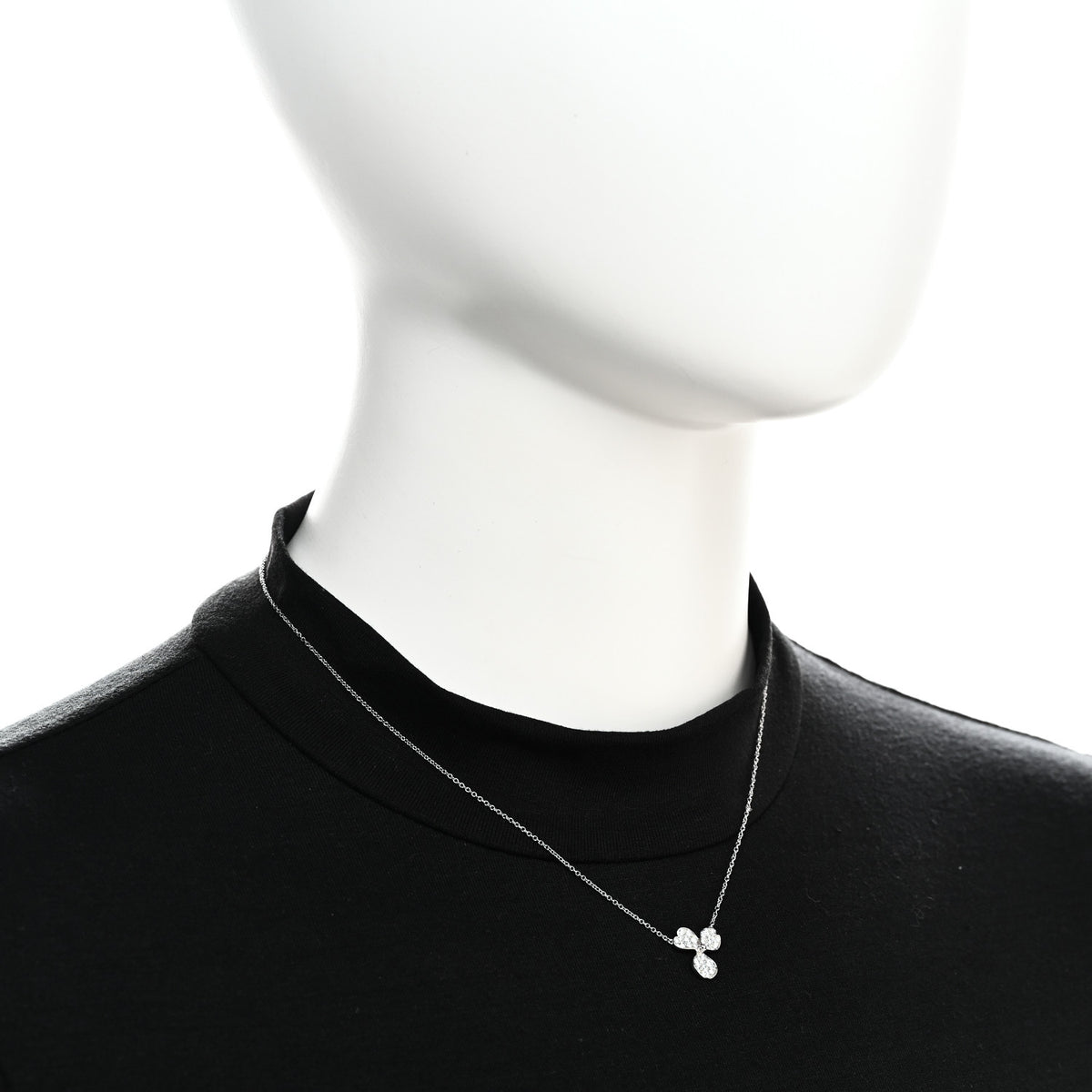 Tiffany Platinum Diamond Paper Flowers Pave Pendant Necklace 2 of 7