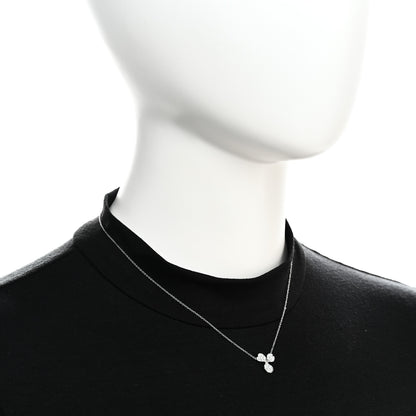 Tiffany Platinum Diamond Paper Flowers Pave Pendant Necklace 2 of 7