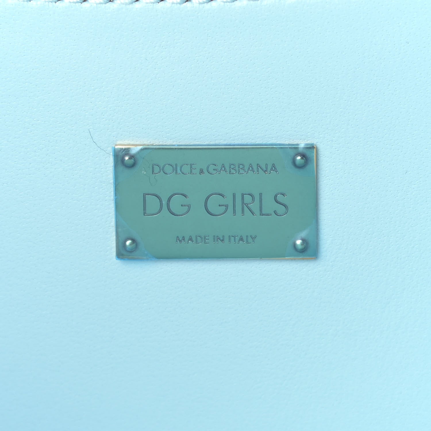 Dolce & Gabbana Brocade DG Girls Shoulder Bag Light Blue 8 of 8
