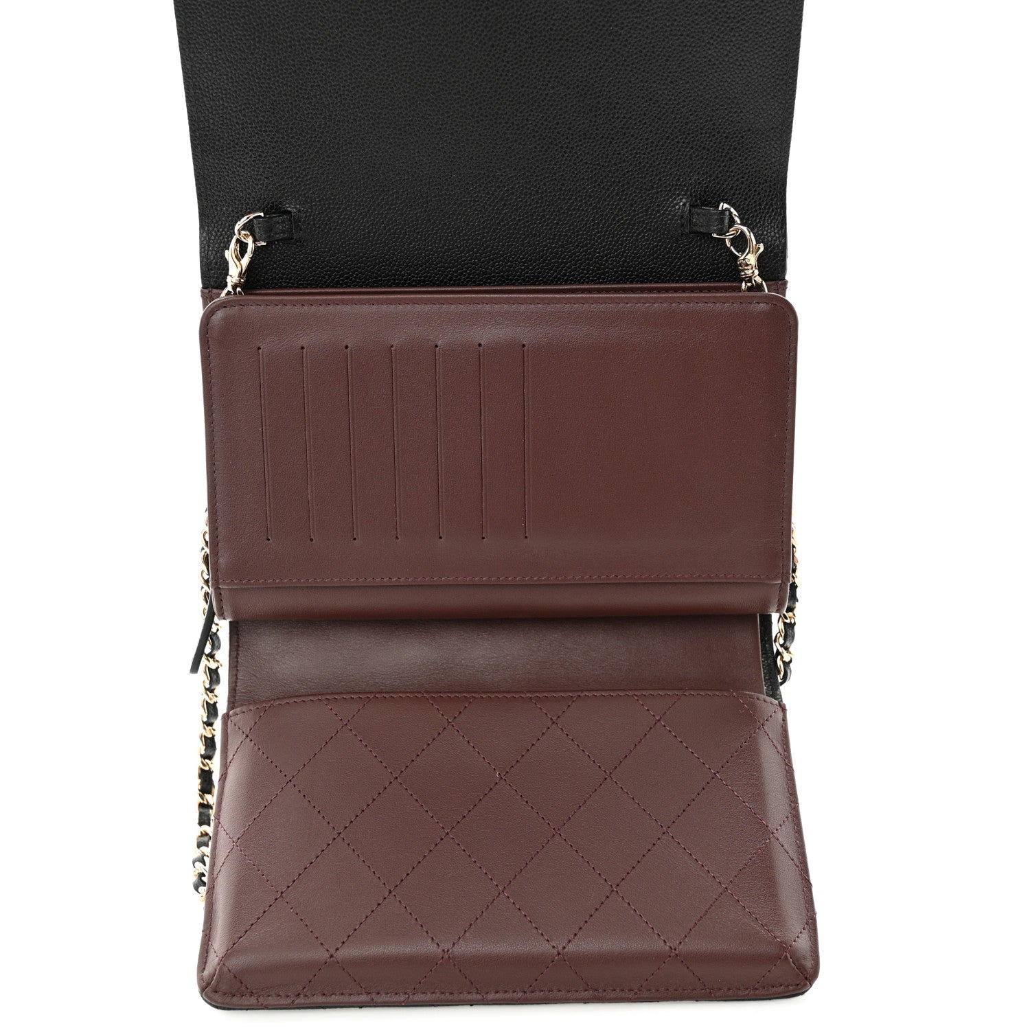 Chanel Caviar Quilted Compact Wallet On Chain WOC Black 8 of 12