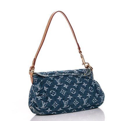 Louis Vuitton Monogram Denim Mini Pleaty Blue 3 of 7