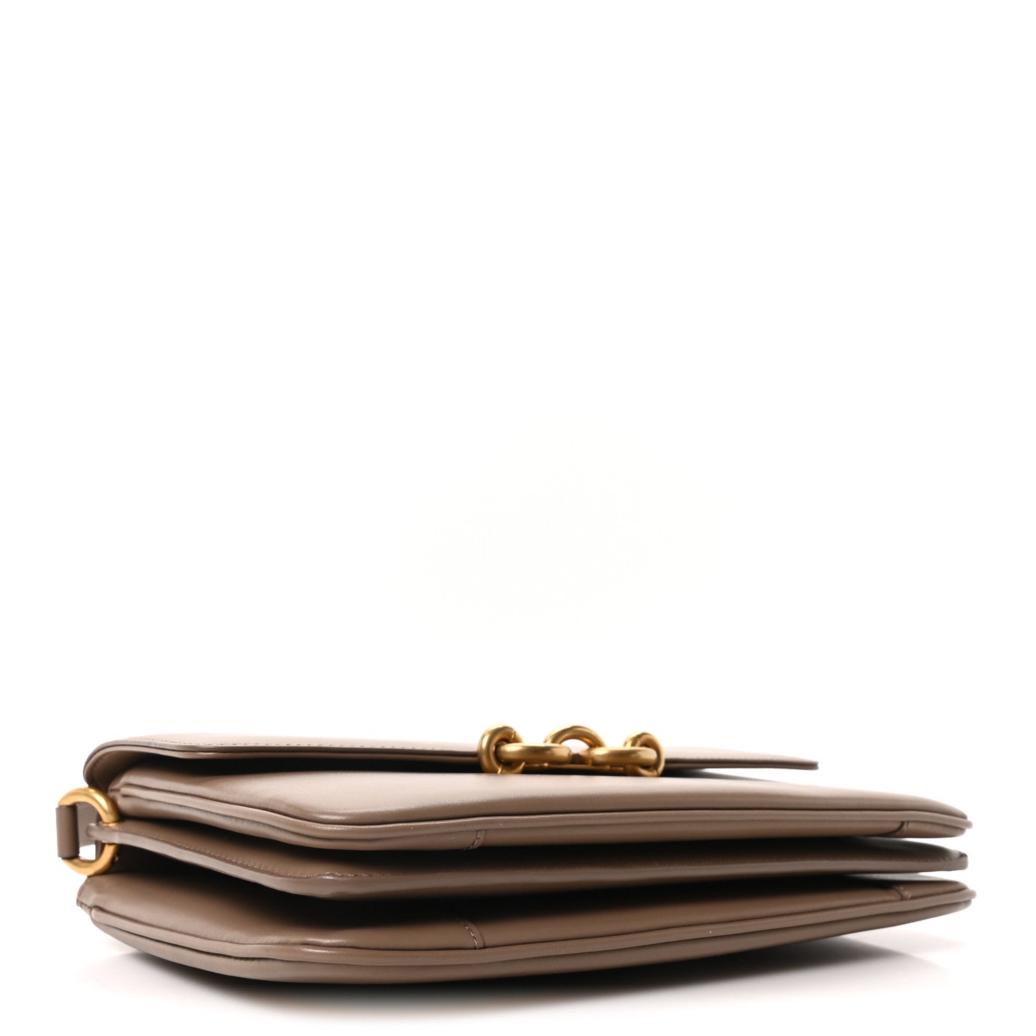 Saint Laurent Smooth Calfskin Le Maillon Satchel Taupe 4 of 10