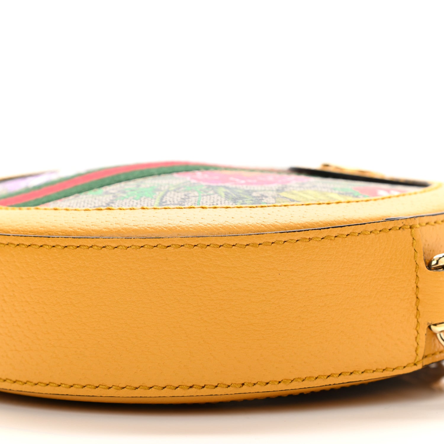 Gucci GG Supreme Monogram Flora Web Mini Ophidia Round Shoulder Bag Beige Multicolor Crop 10 of 10
