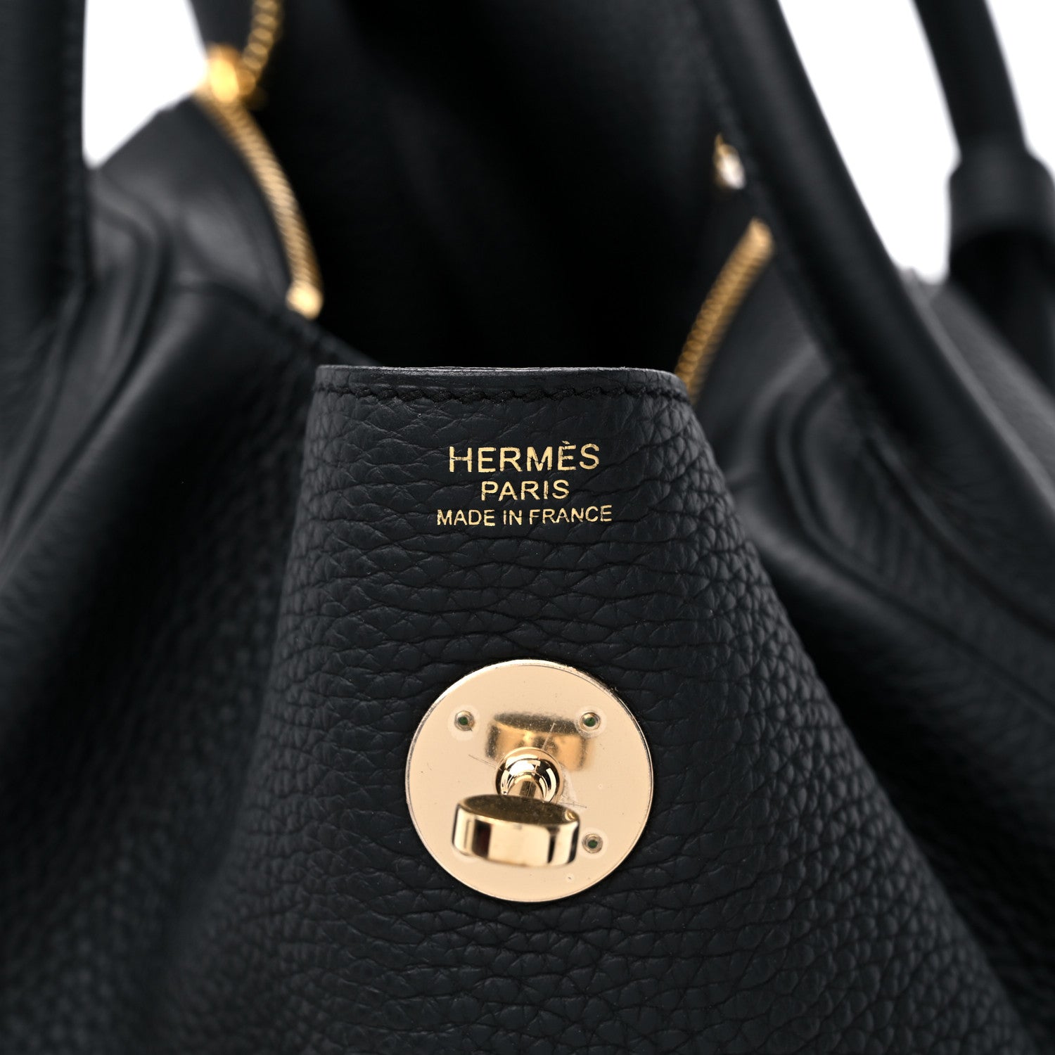 Hermes Taurillon Clemence Lindy 30 Black 6 of 9