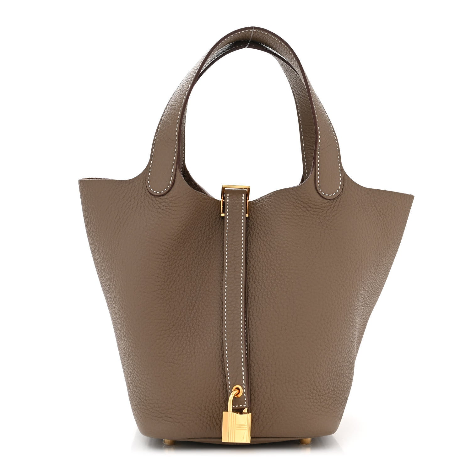 Hermes Taurillon Clemence Picotin Lock 18 PM Etoupe 1 of 11