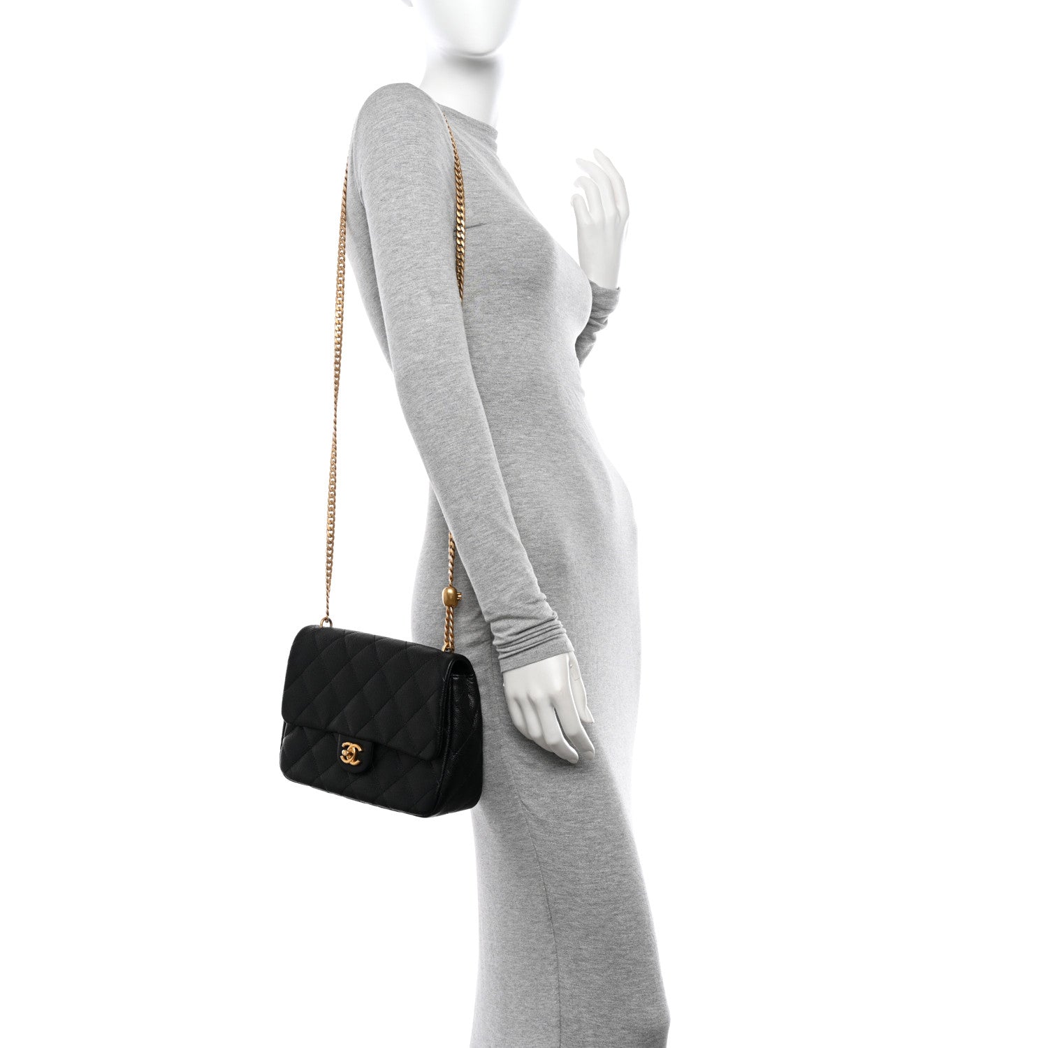 Chanel Caviar Quilted Sweetheart Flap Black 2 of 10