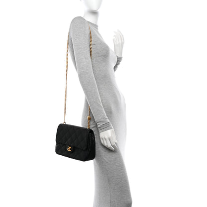 Chanel Caviar Quilted Sweetheart Flap Black 2 of 10