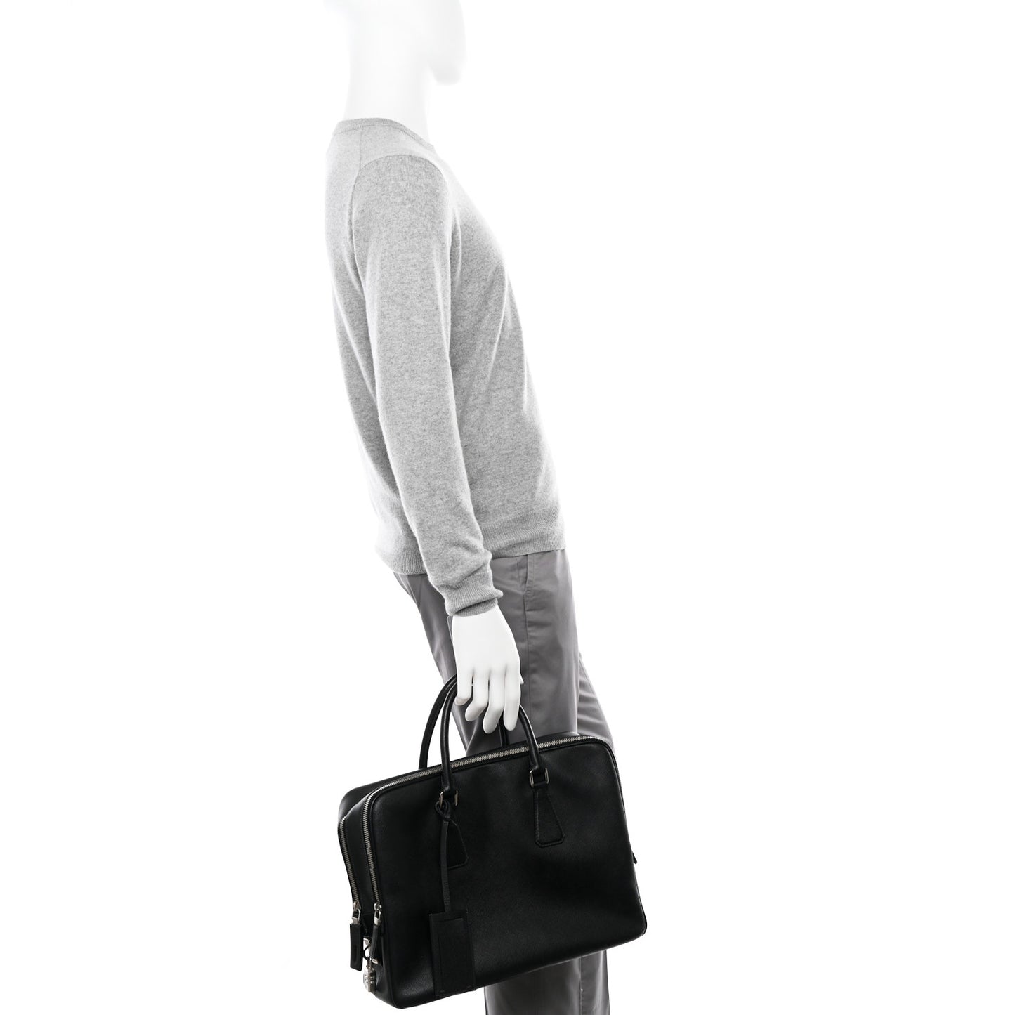 Saffiano Travel Briefcase Black