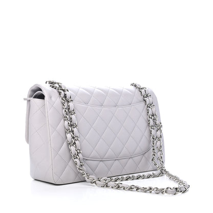 Chanel Lambskin Quilted Jumbo Double Flap Grey 2 of 4